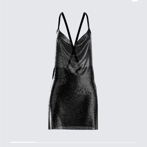 Delila Black Chainmail Dress